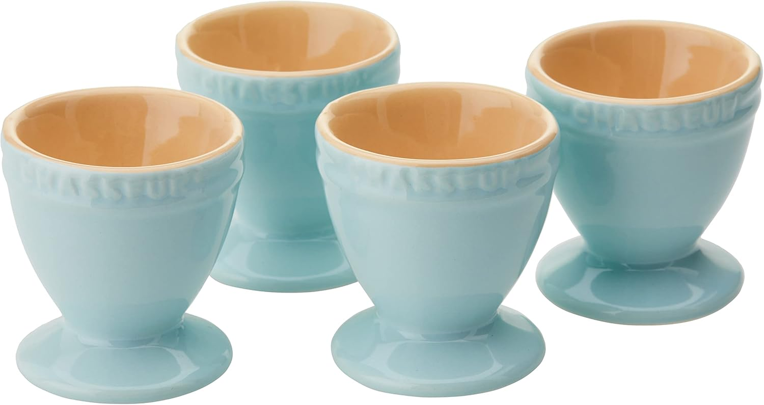 Chasseur La Cuisson Egg Cup 4-Piece Set, Duck Egg Blue image number 1
