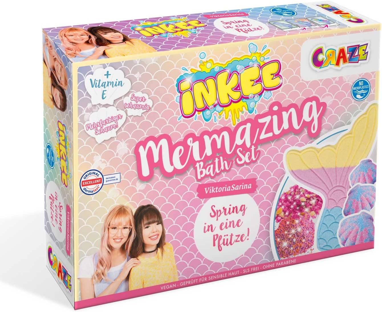 CRAZE INKEE Mermazing Bath Set Viktoriasarina Bath Additive Spring in a Puddle - Fun Bath Set with Bath Bombs, Bath Bombs & Bath Salts Viktoria and Sarina Products 38659 image number 5