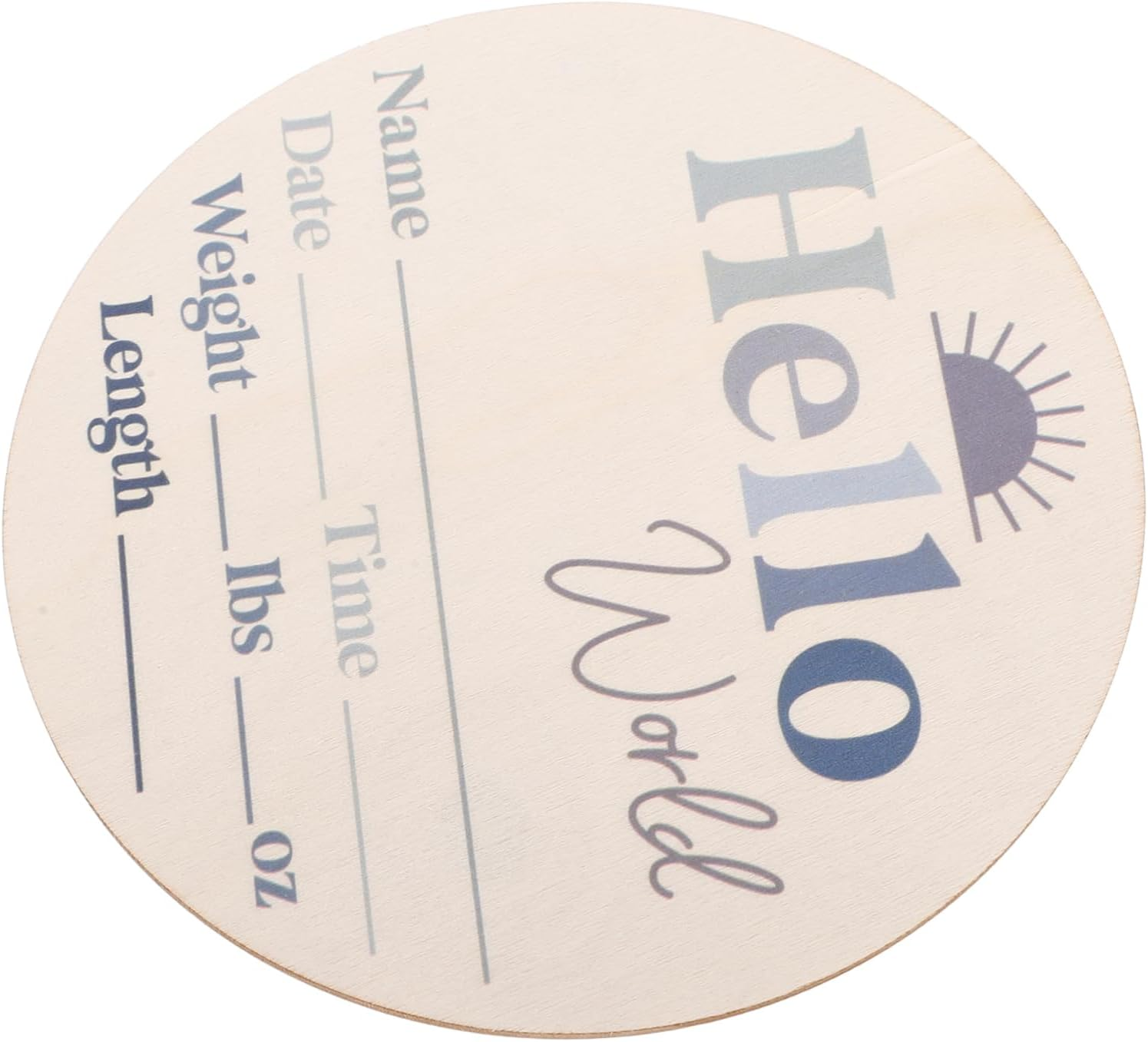 Sosoport Wooden Baby Milestone Discs Newborn Name Sign Baby Announcement Sign Monthly Growth Record Photo Props for Newborns Shower Decorations image number 2