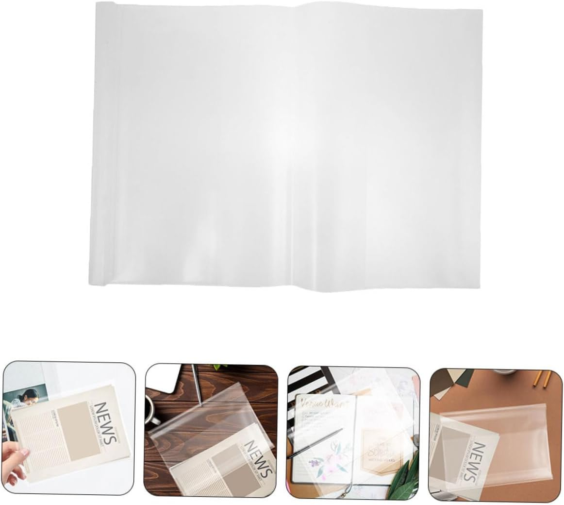 SECFOU 20 Pack Book Covers Practical Study Book Film Scrapbook Protectors No Tape Needed PP Material B5/16K Size for School Home image number 6
