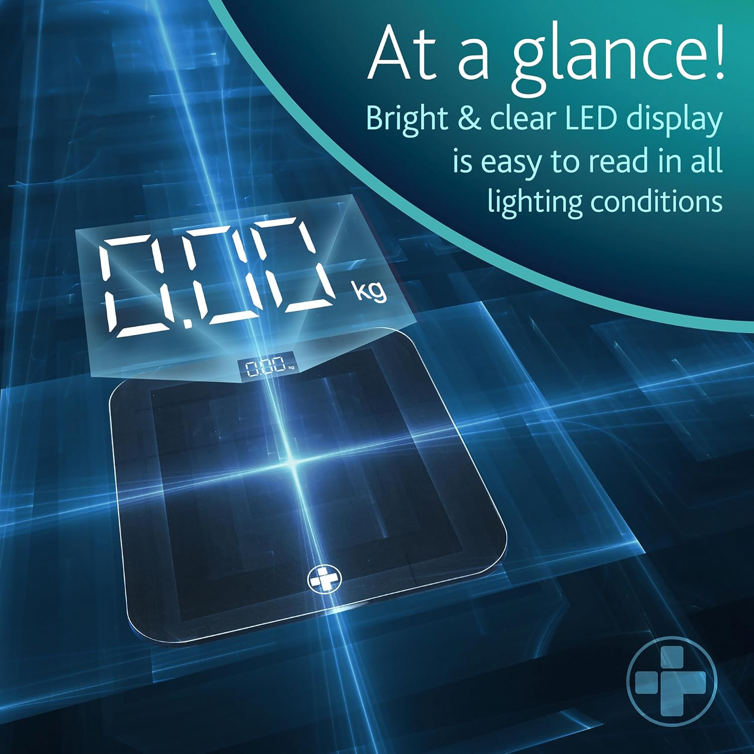 Reliance Medical Digital Body Weight Scale, Professional Weighing Scales with LED Display, Ultra Slim Design, Accurate Weight Management, Bathroom Scale, Size L 26Cm X W 26Cm X D 2.3Cm, Pack of 1 image number 4