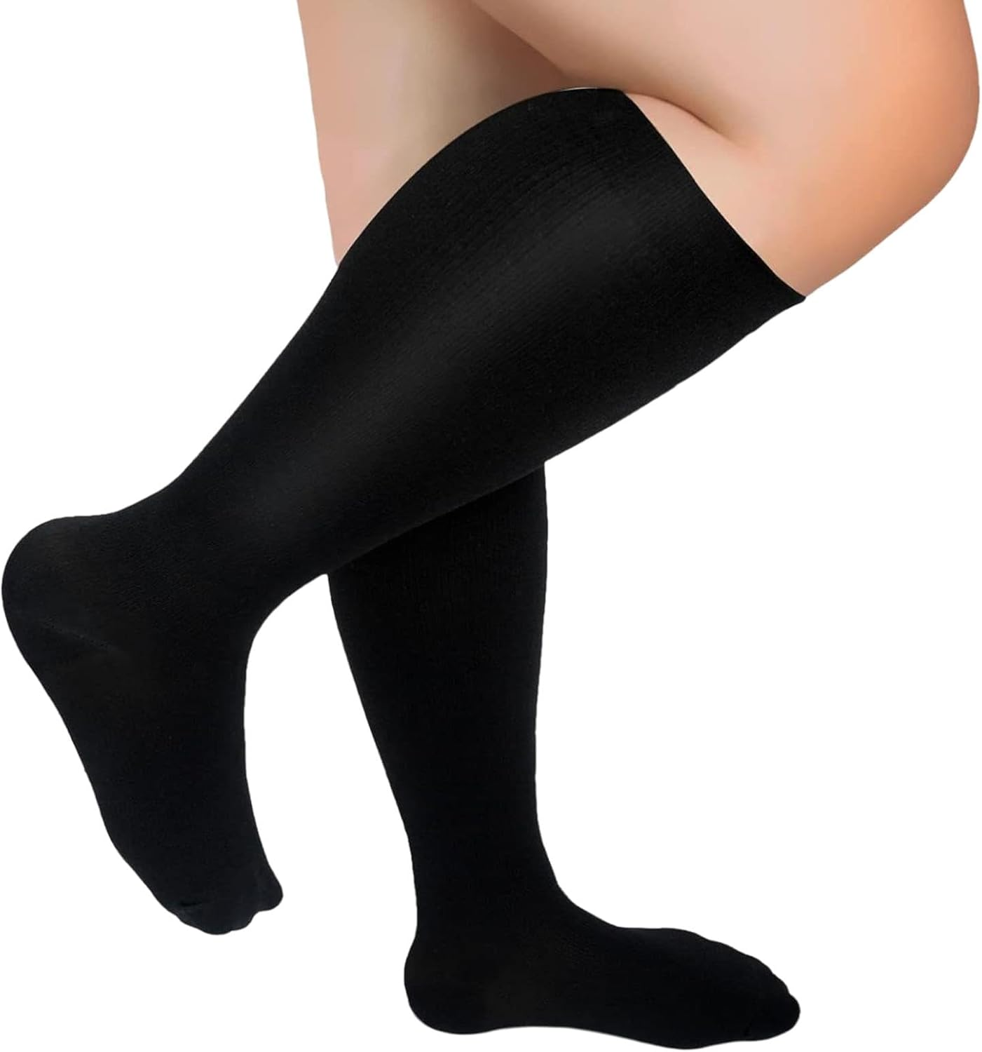 Plus Size Compression Socks,Running Stockings | plus Size Compression Socks Wide Calf Knee High Socks for Support