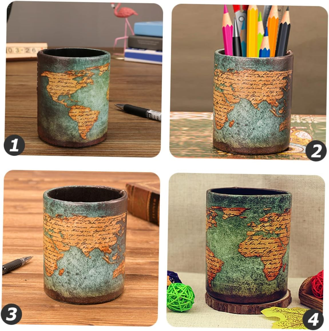 Veemoon Desk Pen Holder Pencil Holder Multipurpose Desktop Organizer Office Stationery Storage image number 6