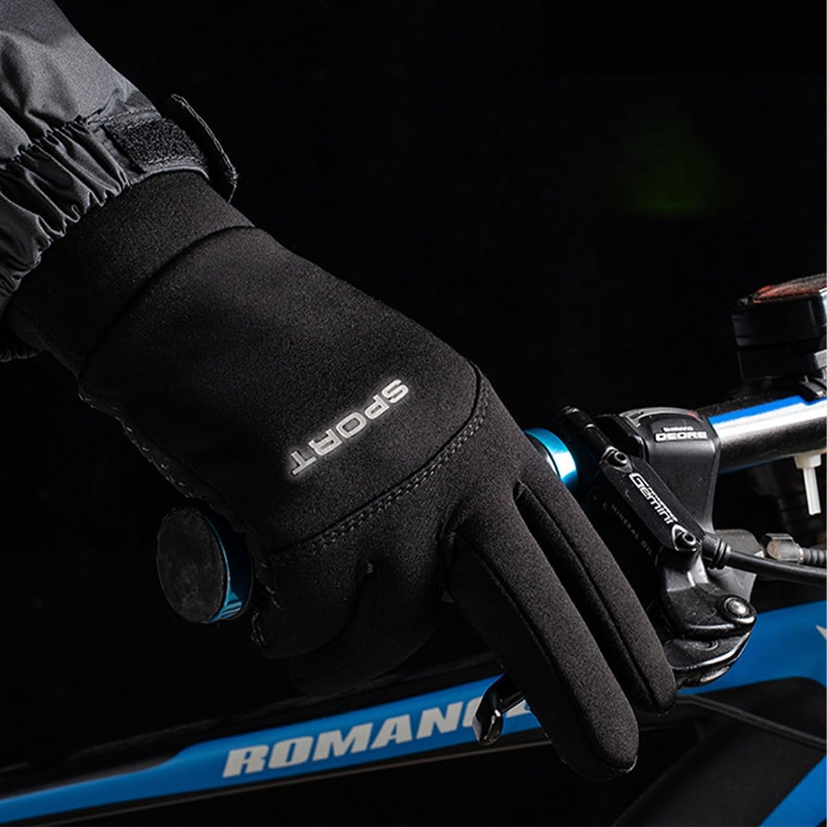 Winter Gloves Touch Screen Fingers, Anti-Slip, Water-Repellent Women Men Cycling Gloves, Perfect for Outdoor Jogging Skiing Hiking Running Black image number 3