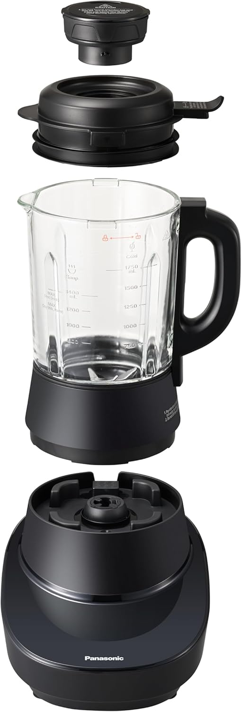Panasonic All-In-One Smart Hot & Cold Blender for Making Soups, Baby Food, Smoothies, Soy Milk, Nut Milk, Self Clean Mode, Keep Warm Mode with 10 Auto Menus (MX-HG6401KST) image number 3