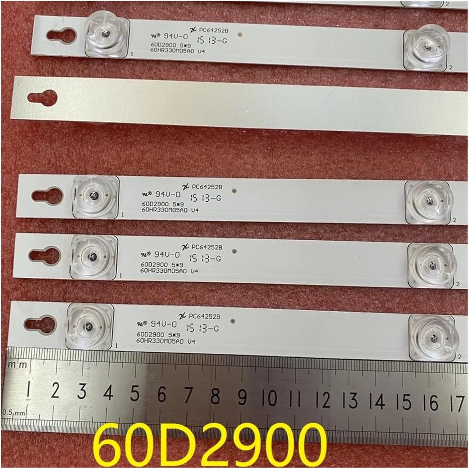 9Pcs/Set 5LED LED Backlight Bar for T.C/L U60V6026 60D2900 4C-LB6005-HR01J LVU600 for L/G 0T5 TOT_60D2900_9X5_3030C (Color : 9 PCS for 1 TV) image number 2