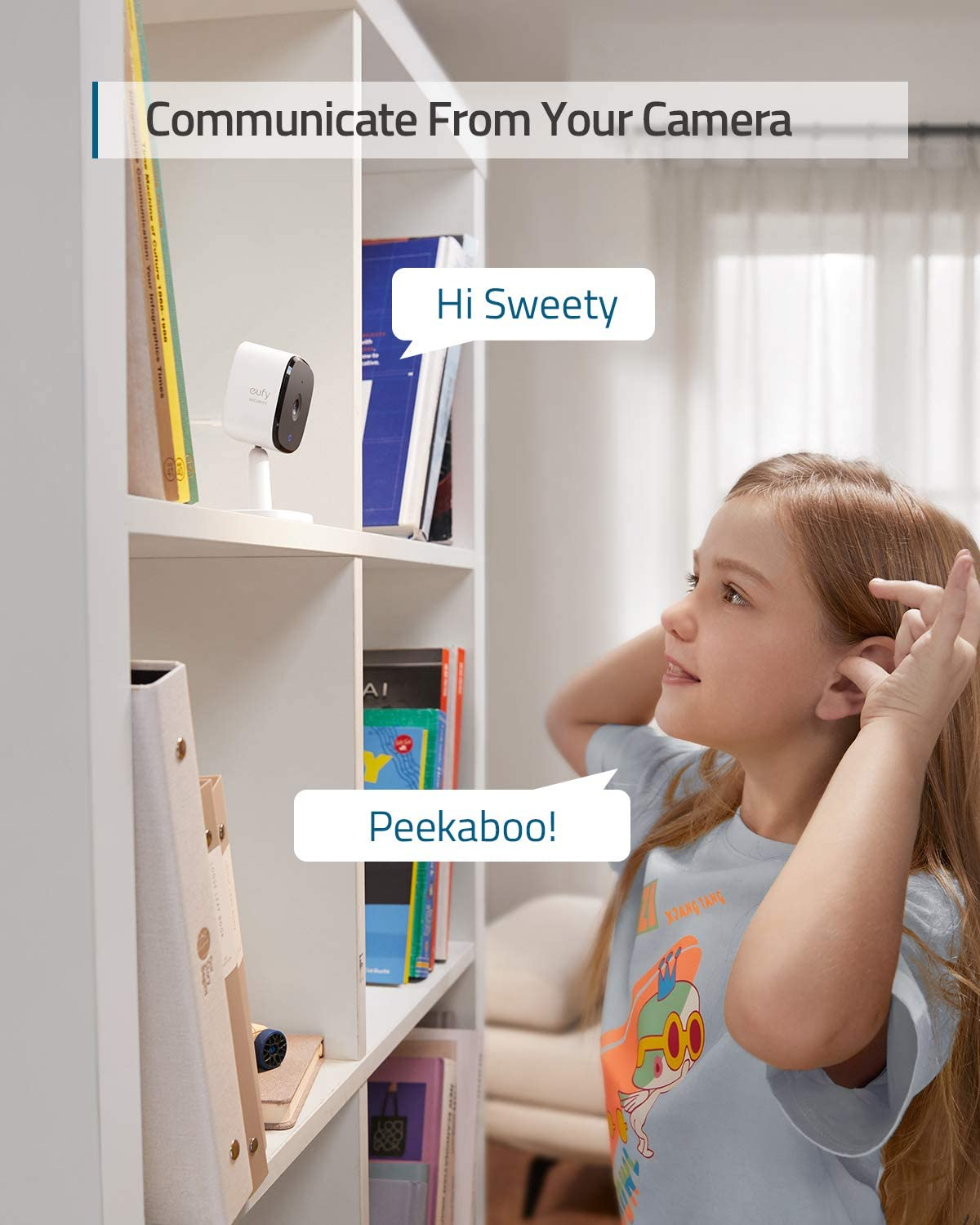 Eufy Security Solo Indoorcam C24, 2K Security Indoor Camera, Plug-In Camera with Wi-Fi, IP Camera, Human & Pet AI, Voice Assistant Compatibility, Night Vision, Two-Way Audio, Homebase Not Compatible