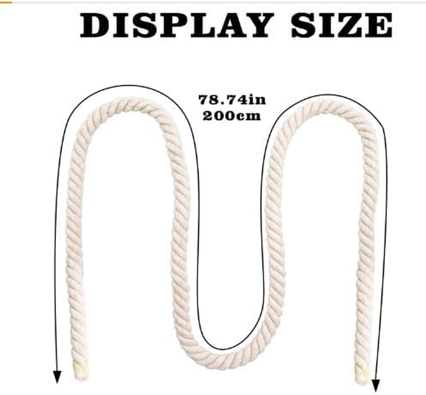 78.7 Inches Cotton Climbing Rope, Lengthen and Bold Bird Ladder Bridge, Swing Pet Cage Accessories for Parakeets, Cockatiels, Macaw (Grey, One Size) image number 1