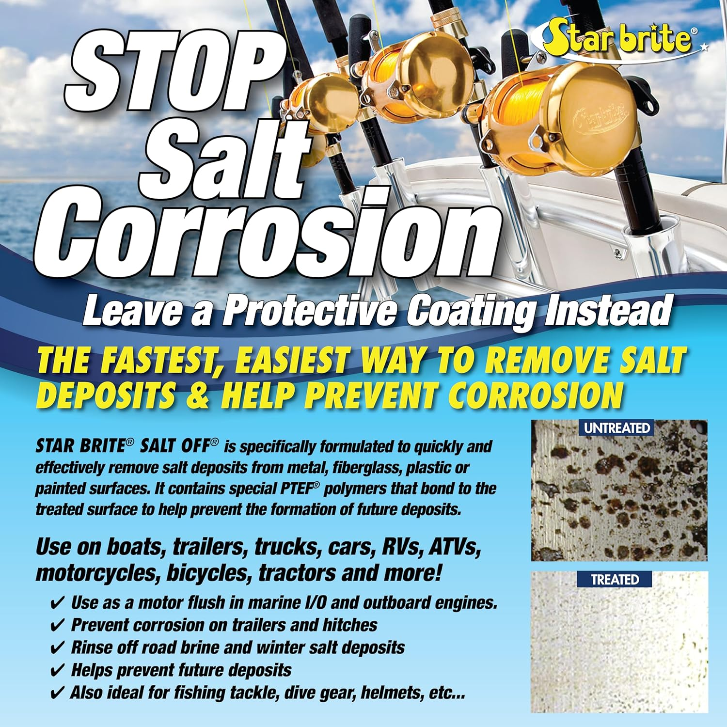 Star Brite Salt off Protectant W/Ptef - Salt Remover, Corrosion Inhibitor & Motor Flush image number 4