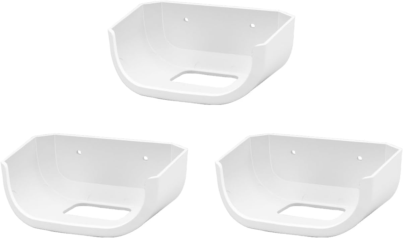 Holicfun Wall Mount for Eero 7 - No Drill Adhesive & Screw Mounting Kit for Eero 7 Mesh Wifi Router, Space-Saving ABS Plastic Bracket (3-Pack) image number 2