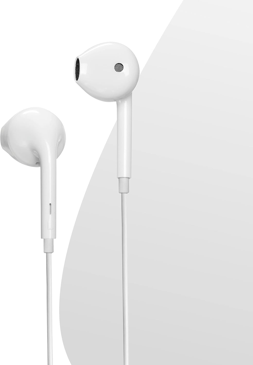 Music Sound Ergonomic Wired Capsule Headphones with Lightning MFI Connection - White image number 3