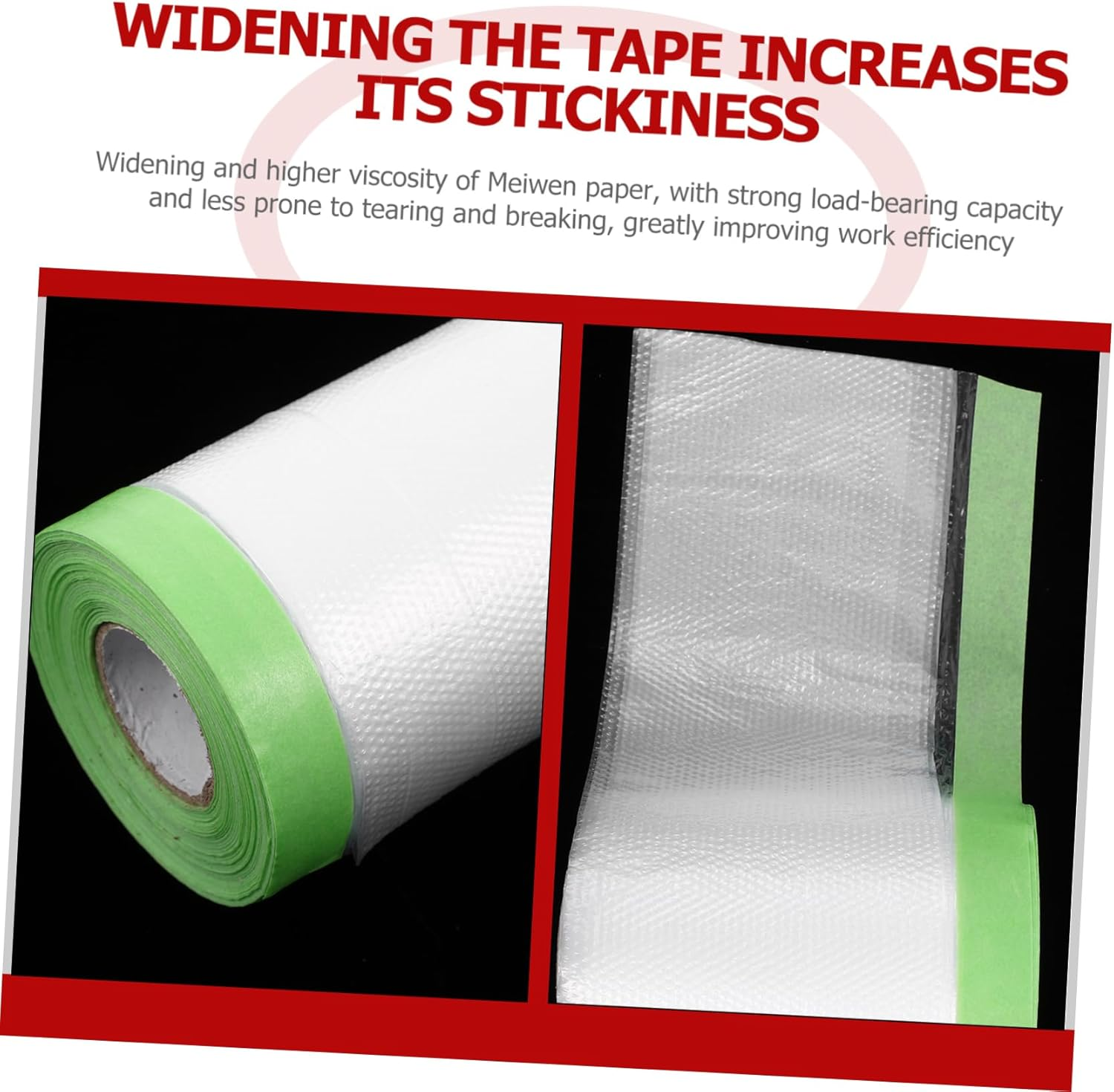 ULTECHNOVO Wall Masking Film Painters Masking Film Automotive Paint Low Tack Adhesive for Furniture Japanese Paper image number 3