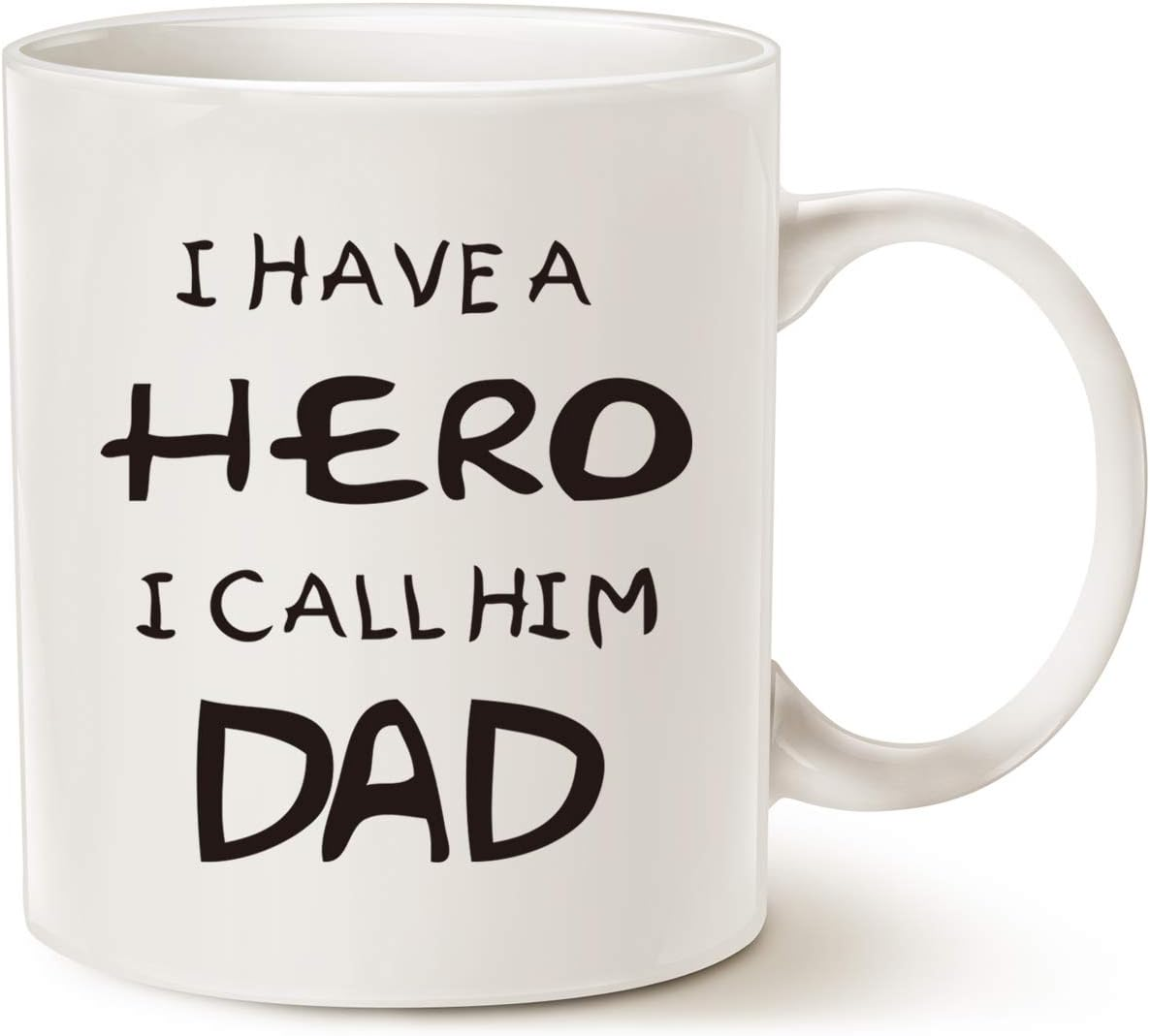 Mothers Day Christmas for Mum Coffee Mug, I Have a Hero I Call Her Mum Funny Best Mother'S Day and Birthday Gifts for Mother Porcelain Cup, White 11 Oz