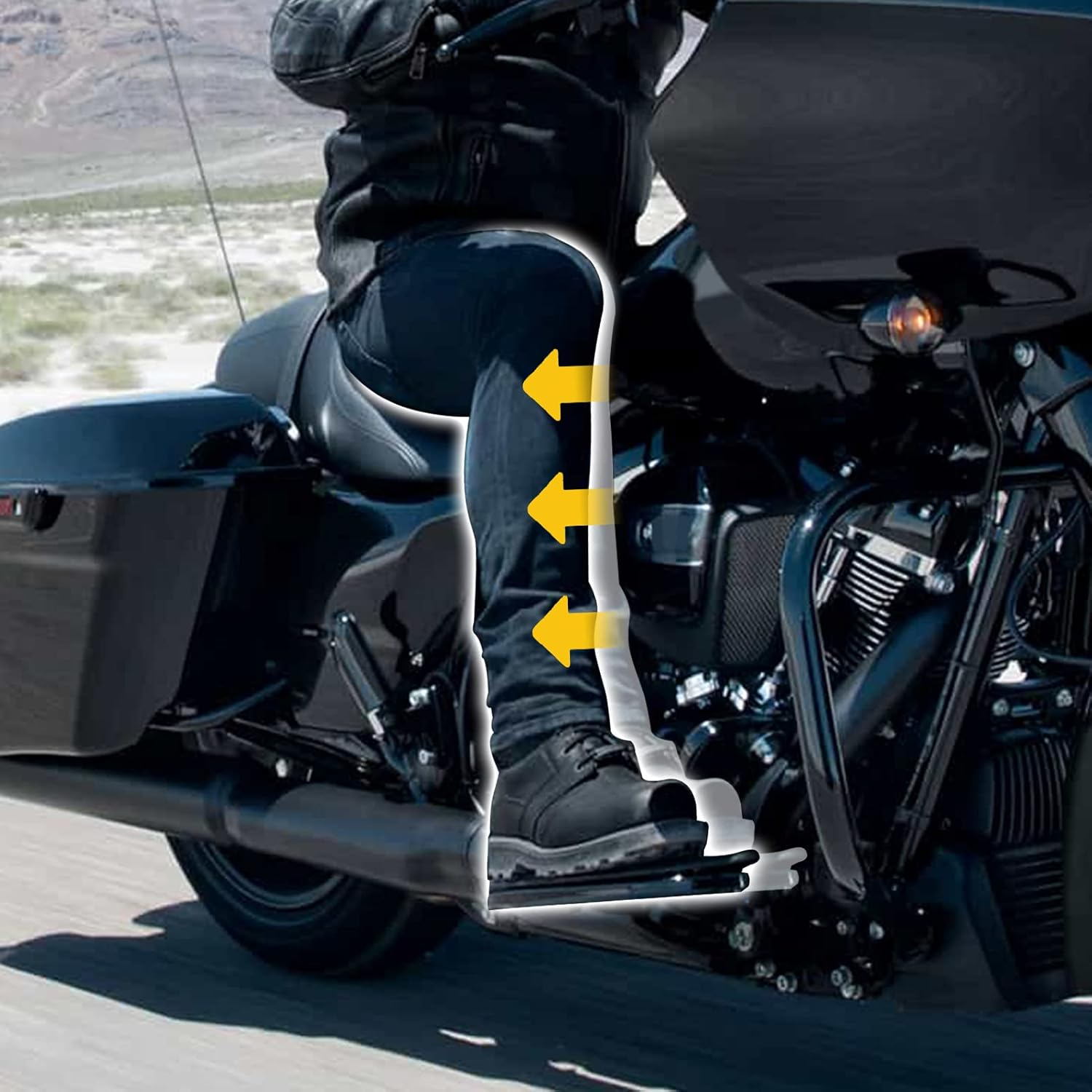 Mofun Driver Floorboard Relocation Brackets Compatible with Harley Touring Street Road Electra Glide Road King Trikes Motorcycle Foot Control 2017-2023 image number 4