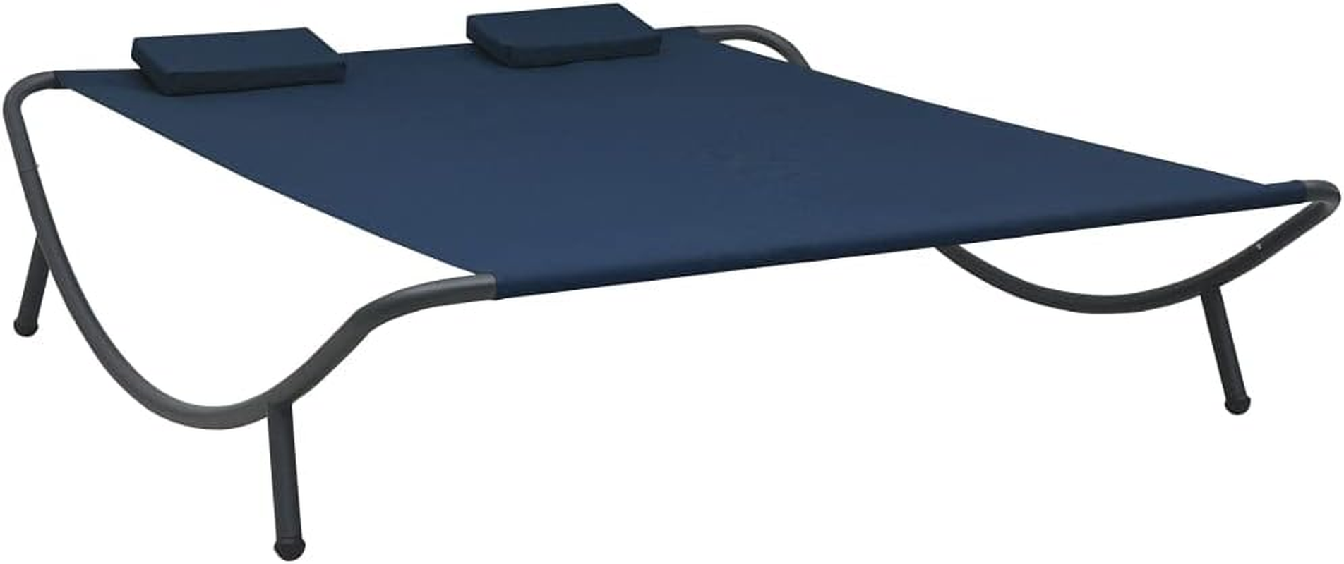 Garden Double Sun Lounger with Pillows - Weather-Resistant Fabric Sunbed - Outdoor Daybed Furniture for Pool Deck Terrace Beach image number 1