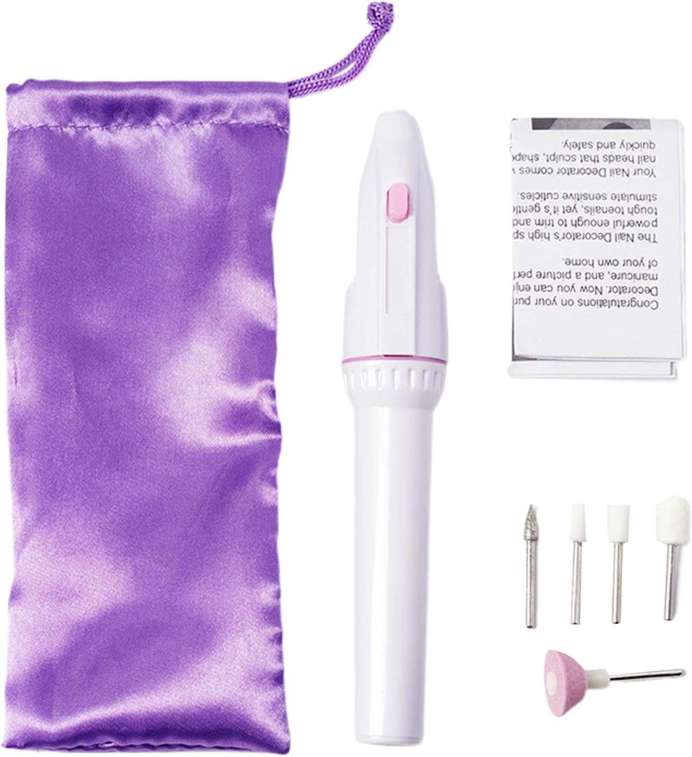 Electric Nail File, Professional Cordless Nail Drill Machine, Hand Foot Care Tool, 6.3X1.18X0.75 Inches Manicure Supplies Pedicure Kit for Polishing Grinding and Trimming