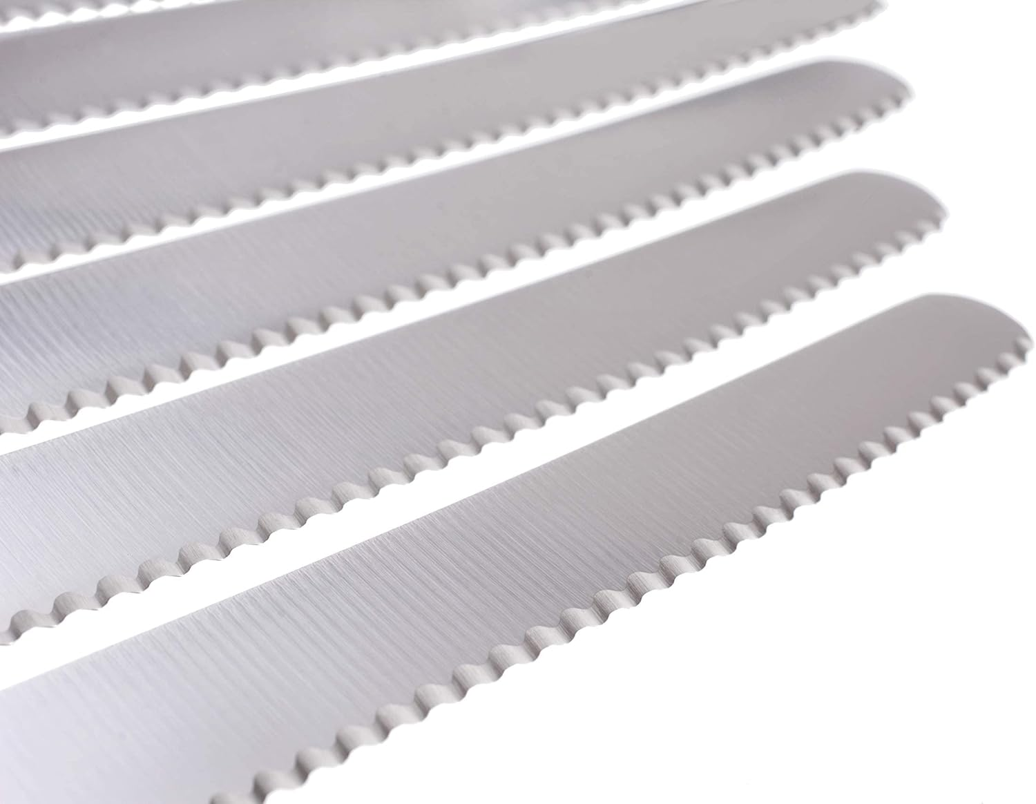 GR&Auml;WE Table Knife Set of 6 for Cutting, Pack of 6 Bread Knives, Breakfast Knife with Serrated Edge, Knife 21 Cm - Green image number 4