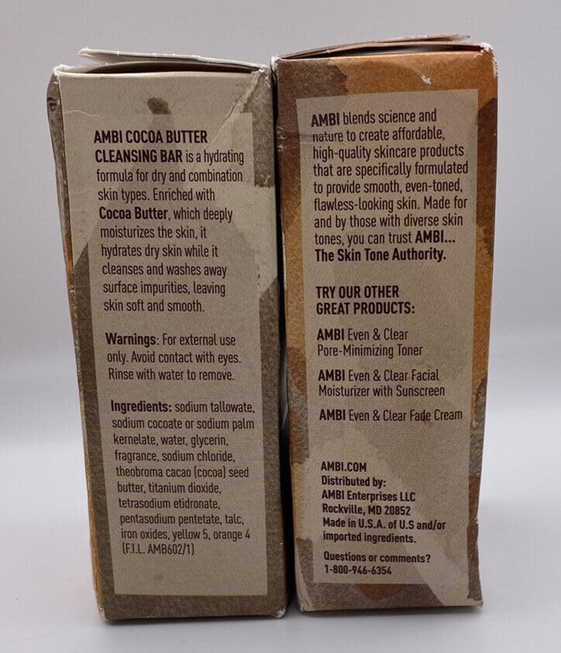 Ambi Cleansing Bar Soap Cocoa Butter 3.5Oz (3 Pack) image number 6