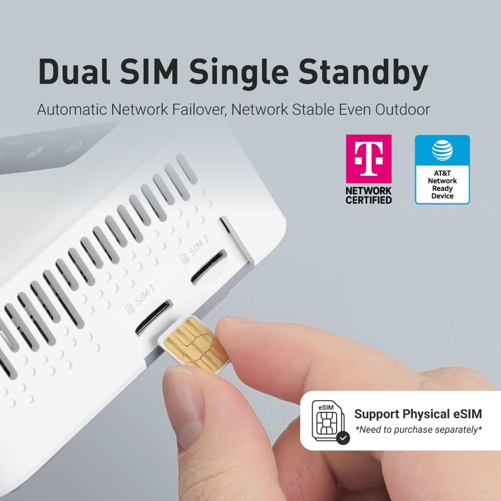 Gl-X2000(Spitz Plus) Cellular Gateway 4G LTE Router for Home, RV, Road Trips, Offices, CAT 12, Wifi 6 Router, Detachable Antennas, Dual-Sim, T-Mobile & AT&T Iot Certified, Openvpn, Wireguard image number 4