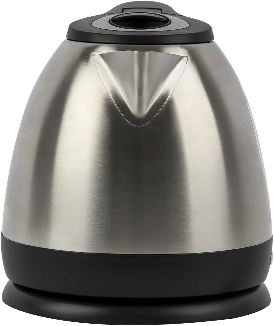 H.Koenig BO12 Kettle 1.2 L Stainless Steel Compact and Practical 1630 W, Measuring Cup with Visible Water Level, Quick Cooker, Washable, Indicator Light, 360&deg; Base image number 1