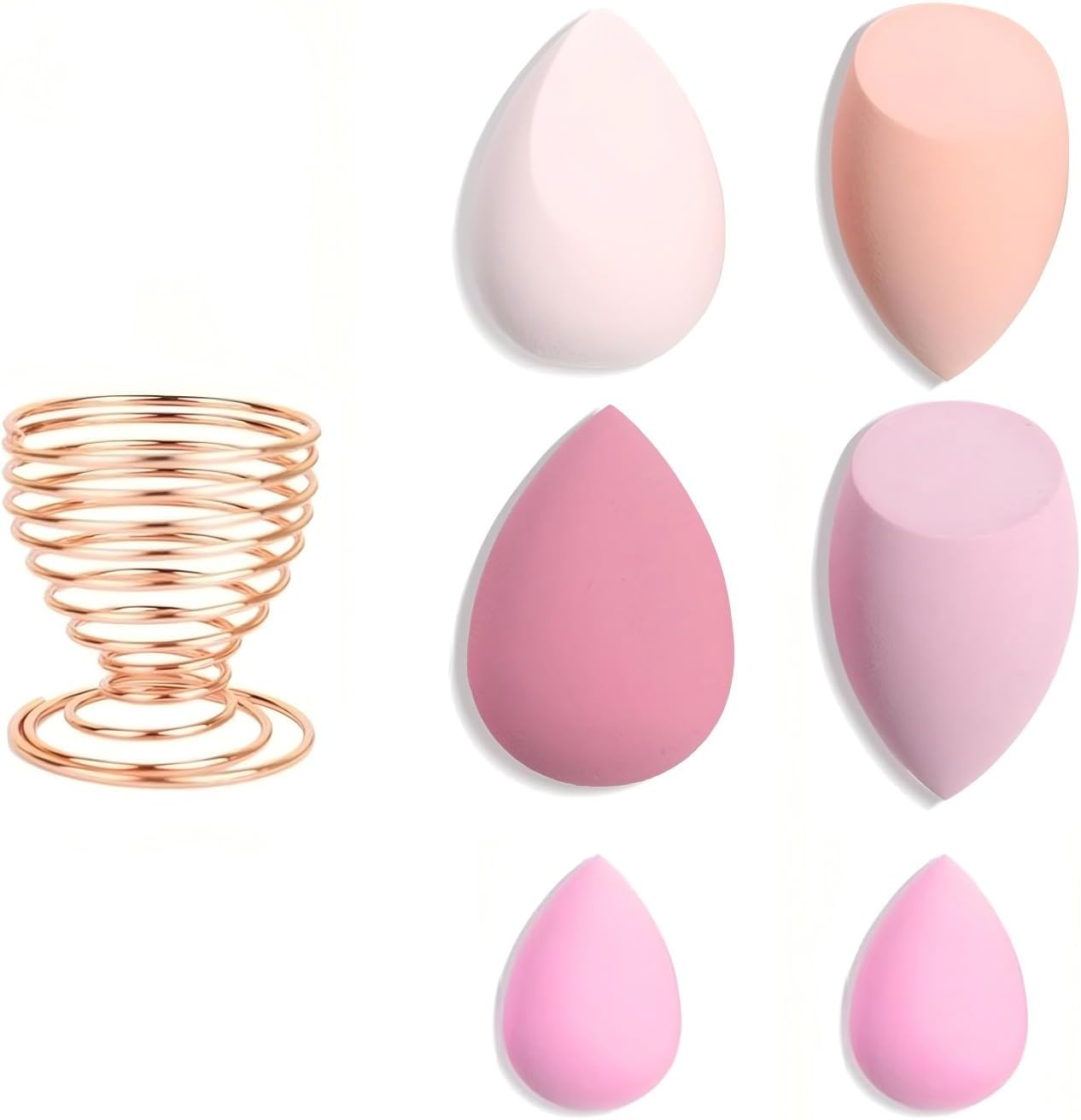 7 Pcs Makeup Sponge Blender Set 5 Shapes Beauty Blender Kit for Liquid Foundation Powder Cream & Sunscreen Latex-Free Cosmetic Applicators with Ergonomic Design image number 5