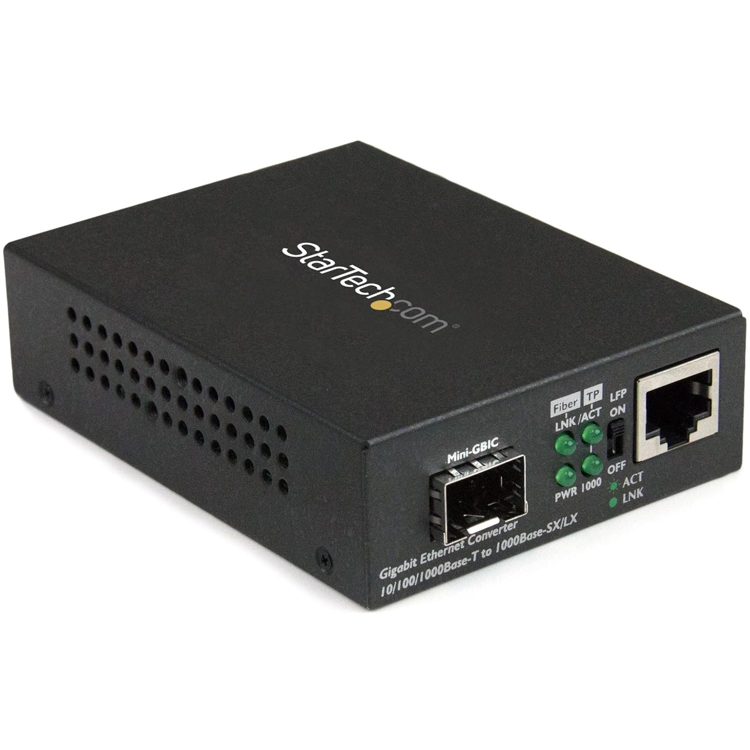 Startech.Com Gigabit Ethernet Fiber Media Converter with Open SFP Slot - Supports 10/100/1000 Networks - Copper to Fiber Media Converter