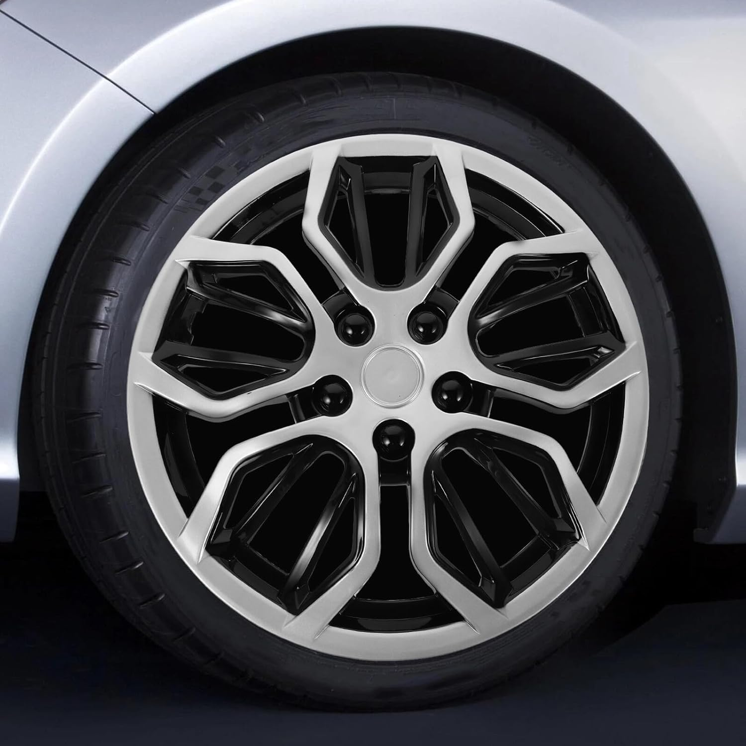 Cabilock Automotive Wheel Hub Cap Cover Trailer Wheel Rim Cover Hubcaps Replacement Fits Materials image number 5