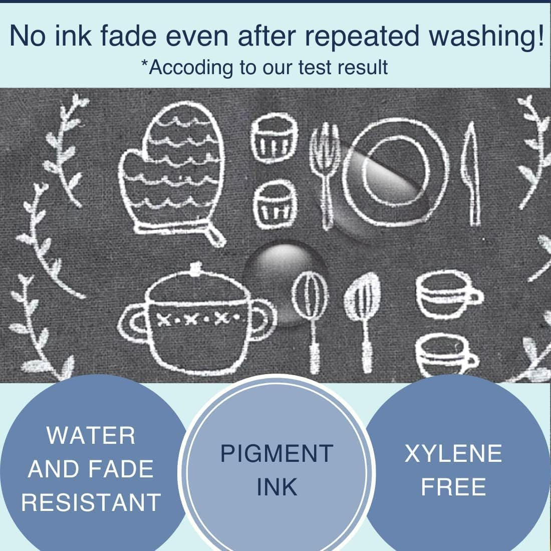 Artline Fabric Markers Permanent for Clothes, High Density Instant Dry Ink for Bright Clothing & Labels, Fabric Marker with 1.2 Mm Fine Tip, White, Pack of 12 image number 5