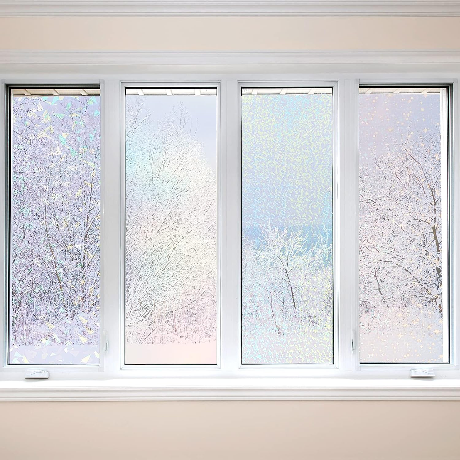 36 Sheets Self-Adhesive Paper Holographic Transparent Paper A4 Waterproof Self-Adhesive Transparent Film 11.7 X 8.3 Inches (Gem, Point, Colorful, Star) image number 5