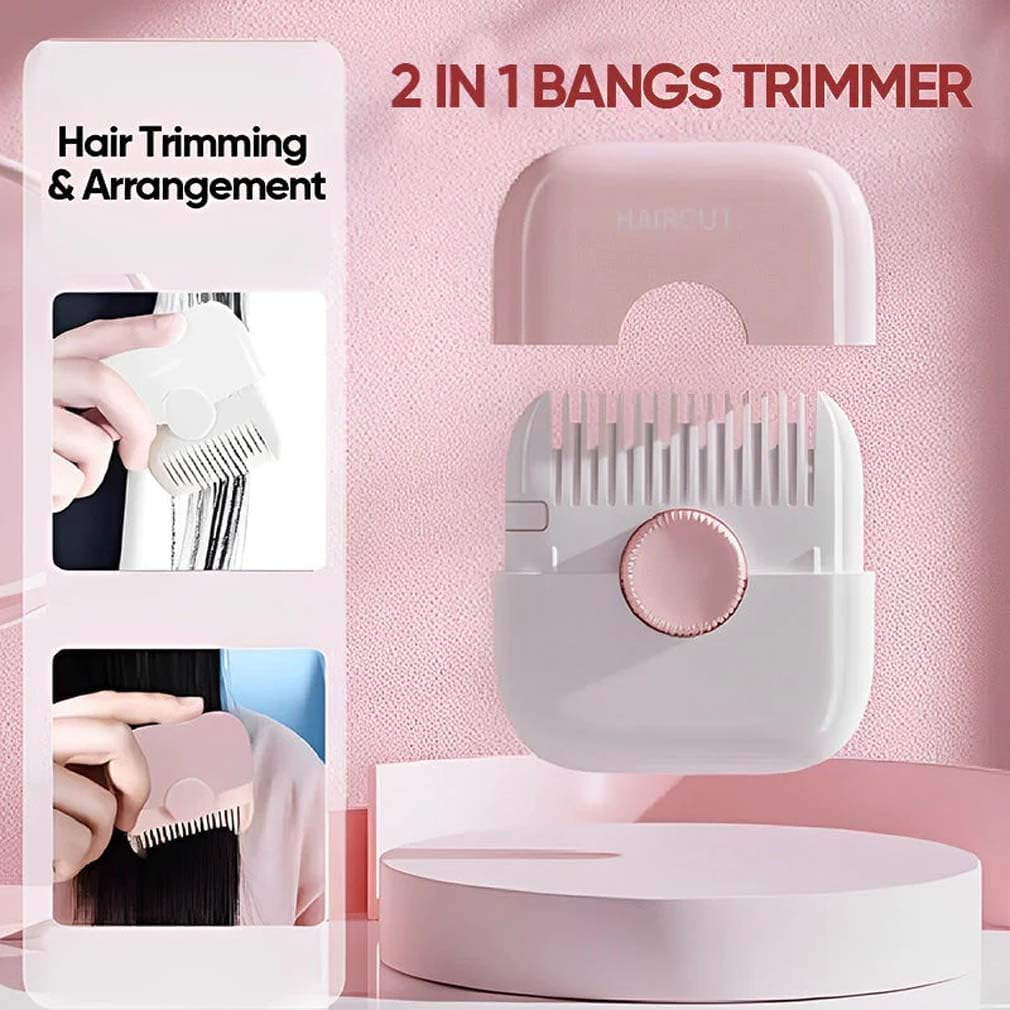 2-In-1 Hair Trimming and Thinning Comb - Dual-Sided Razor with Sharp Edges for Cutting and Styling (Grey) image number 6