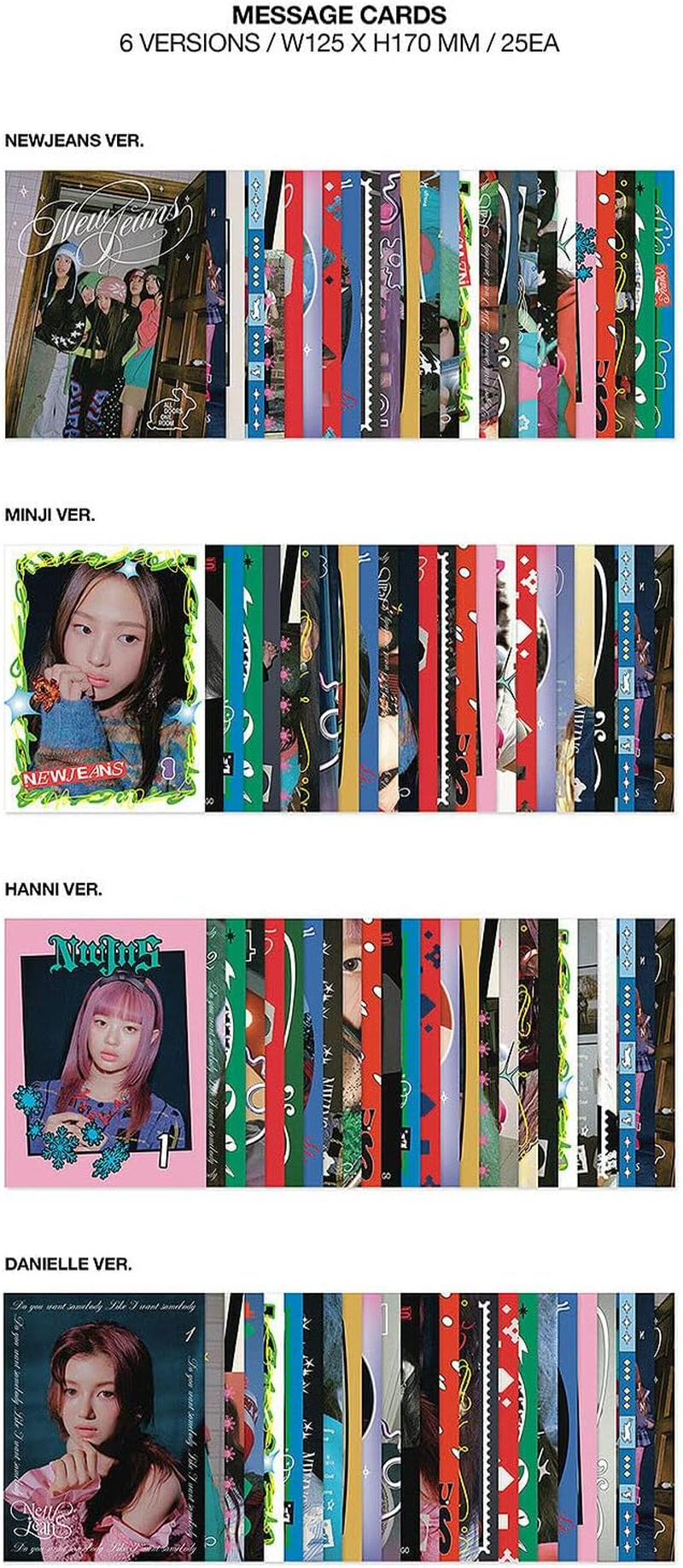 NEWJEANS OMG 1St Winter Single Album ( MESSAGE CARD Ver. - NEWJEANS ) K-POP SEALED image number 1