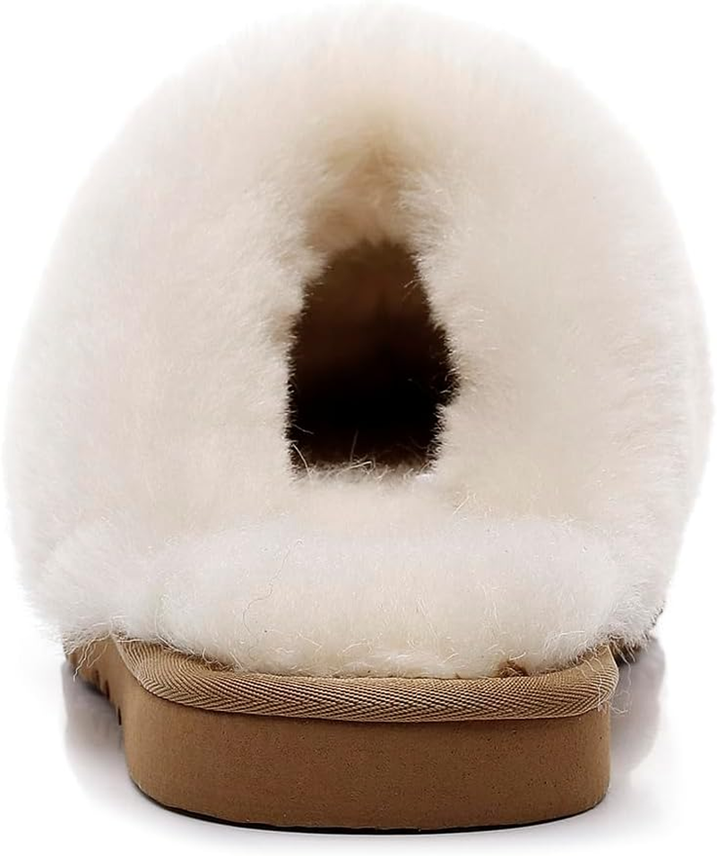 UGG 1978AUS Women'S Men'S Slippers - Premium Australian Sheepskin House Slippers with Cloud-Like Comfort, Fluffy Fur & Anti-Slip Sole, Super Warm & Cozy, Water-Resistant