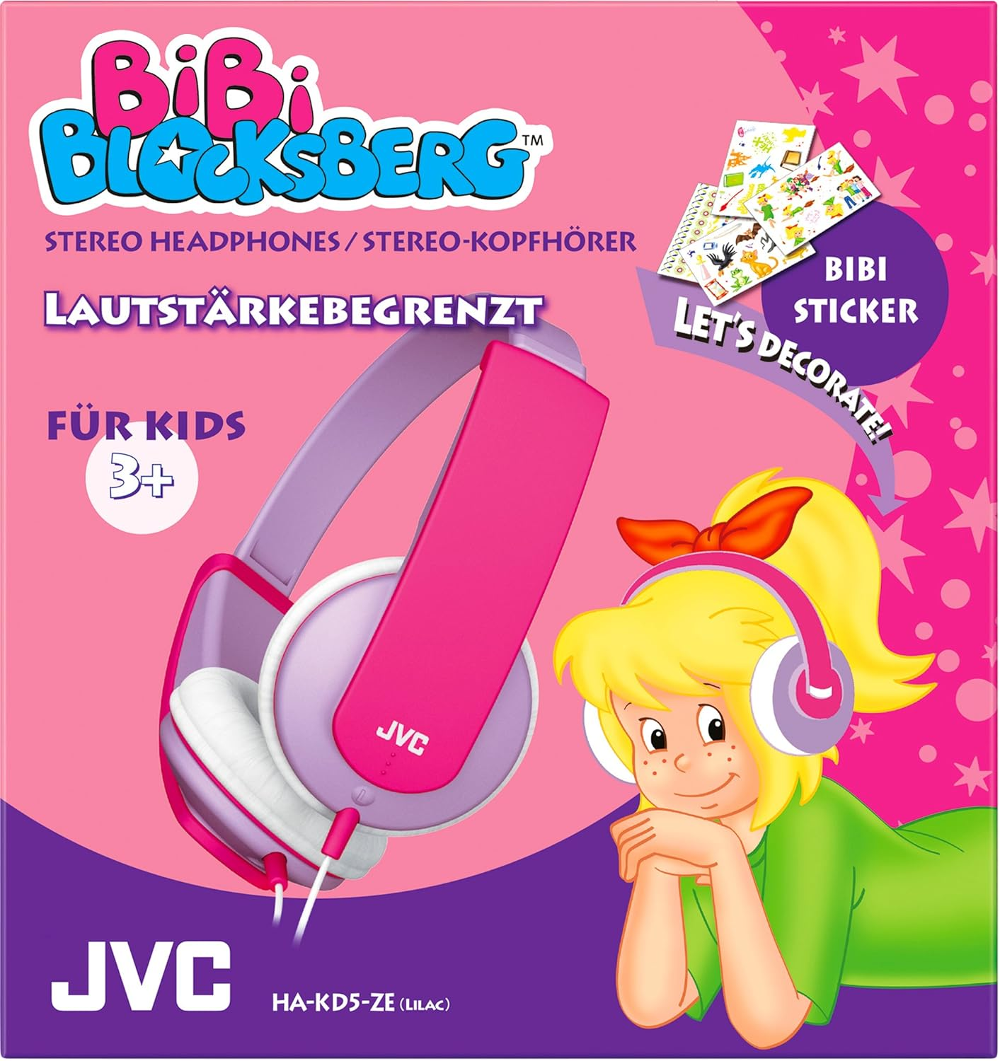 JVC HAKD5R Kids Headphones - Red