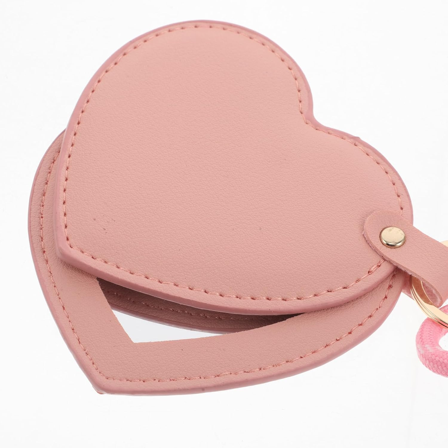 DECHOUS 2Pcs Heart-Shaped Mini Travel Mirror Cute Handheld Makeup Mirror for Women Girls Portable Pocket for Purse Wallets Charms image number 6