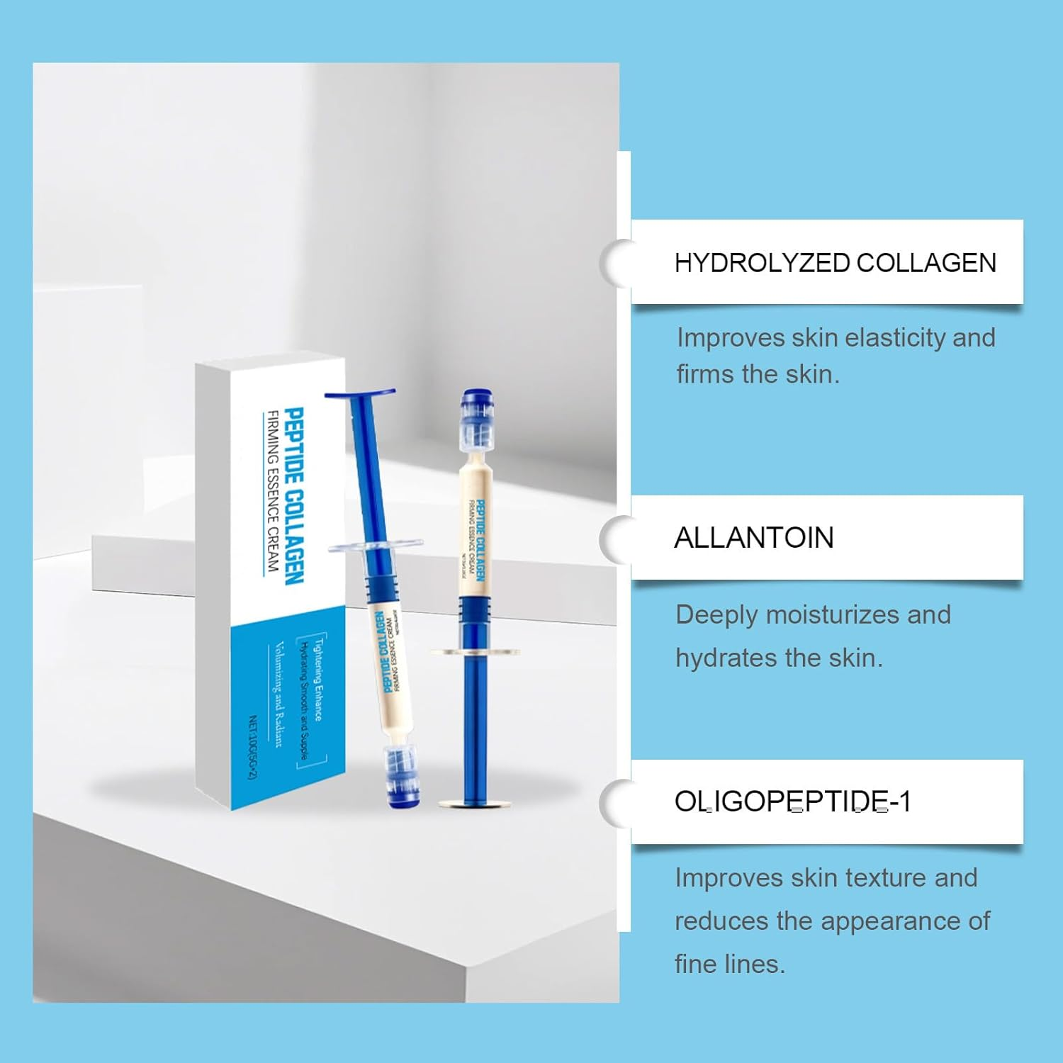 Polypeptide Collagen Firming Cream - Peptide Collagen Elastic Essence Cream - Anti-Wrinkle Firming Lotion for Tightening and Lifting, Improves Skin Elasticity and Reduce Fine Lines (8 Boxes) - 2 Boxes image number 6