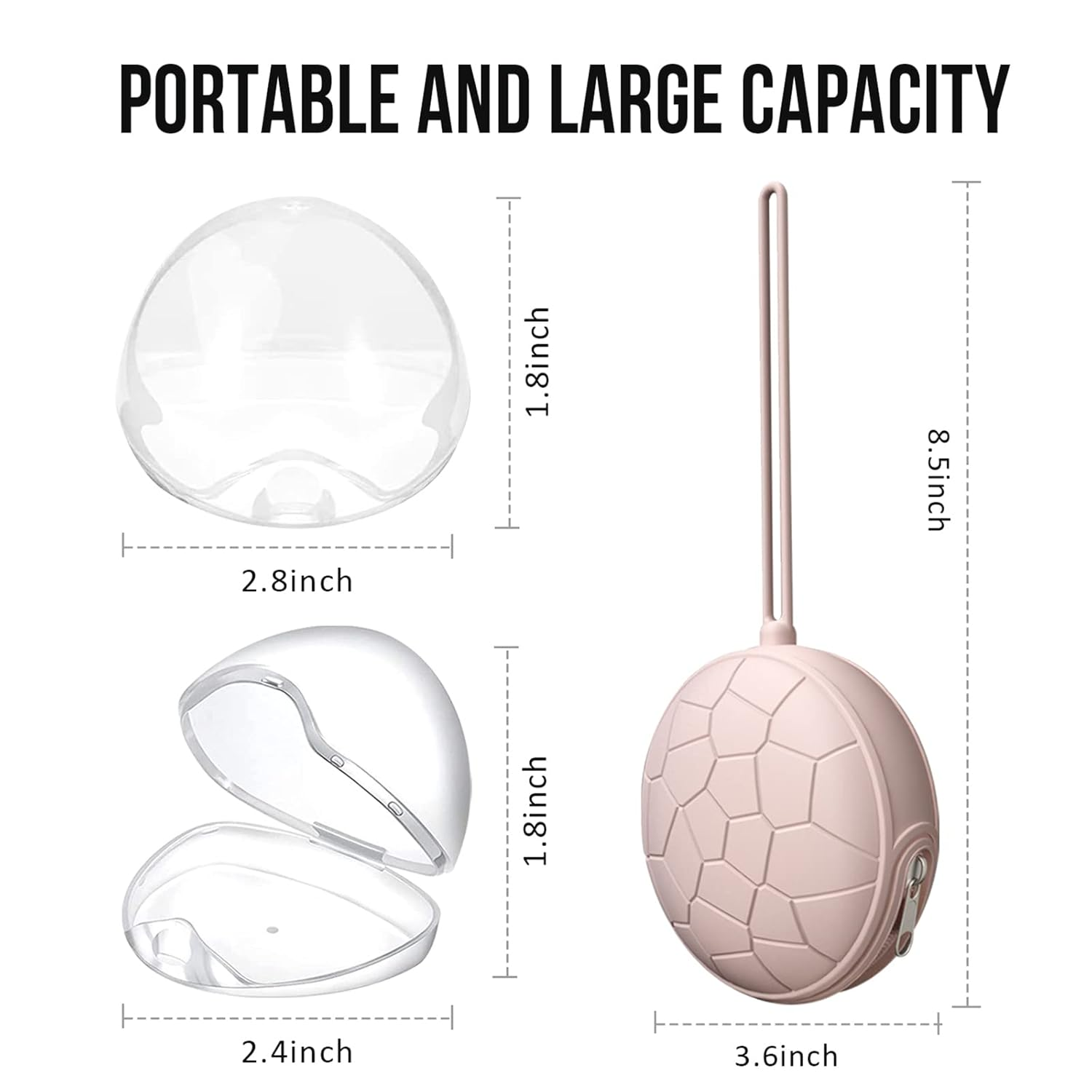 Smlpuame Dummy Holder Case Set,Bpa Free Silicone Pacifier Holder Pod,Dummy Storage Box,Portable Soother Pods for Baby Nappy Changing Bag Stroller,Travel,Home,Easy to Clean(Pink)