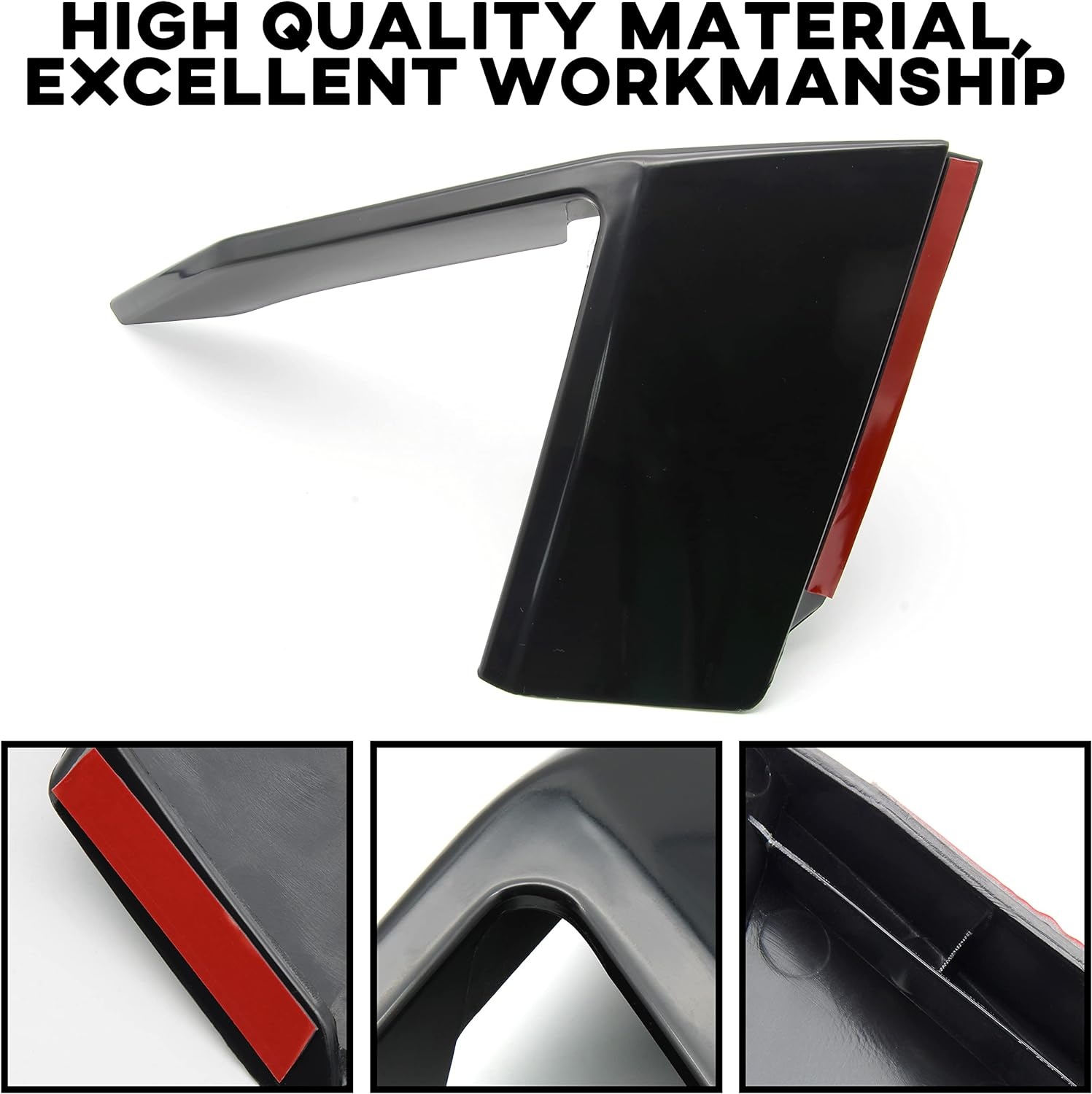 KEWISAUTO Front Bumper Cover Pocket Accents for Ford Mustang 2018-2023, Fog Lamp Vent Canard Strip Eyelid Trim Eyebrow Daytime Headlight Cover Accessories image number 2