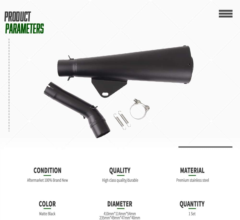 Motorcycle CMX500 Slip on Exhaust Muffler Pipe Tube Upgrade Accessories Parts Compatible with H.Onda Rebel CMX 500 CMX500 Rebel500 2017 2018 2019 2020 2021 2022 2023 17-23 image number 6