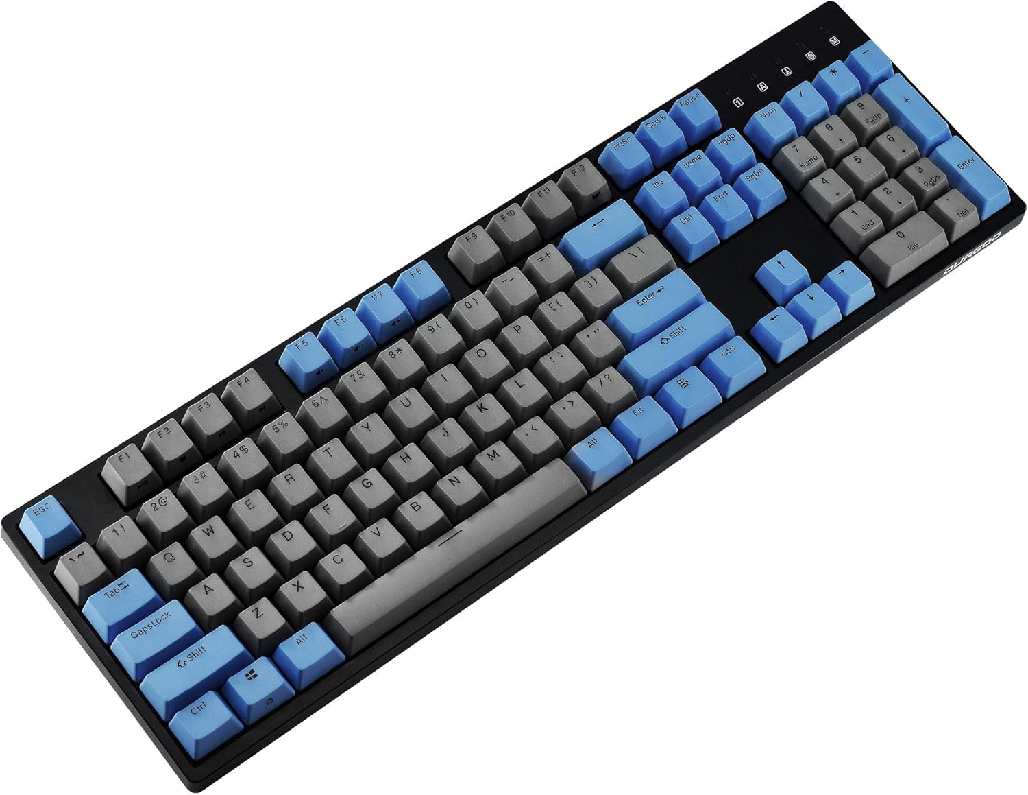 Durgod Taurus K310 Full Size Mechanical Keyboard | 104 Keys Tenkeyless | USB C Wired | Doubleshot PBT Keycaps | Programmable Keys | NKRO Rollover | Windows & Mac (Grey & Blue, Cherry Silent Red)