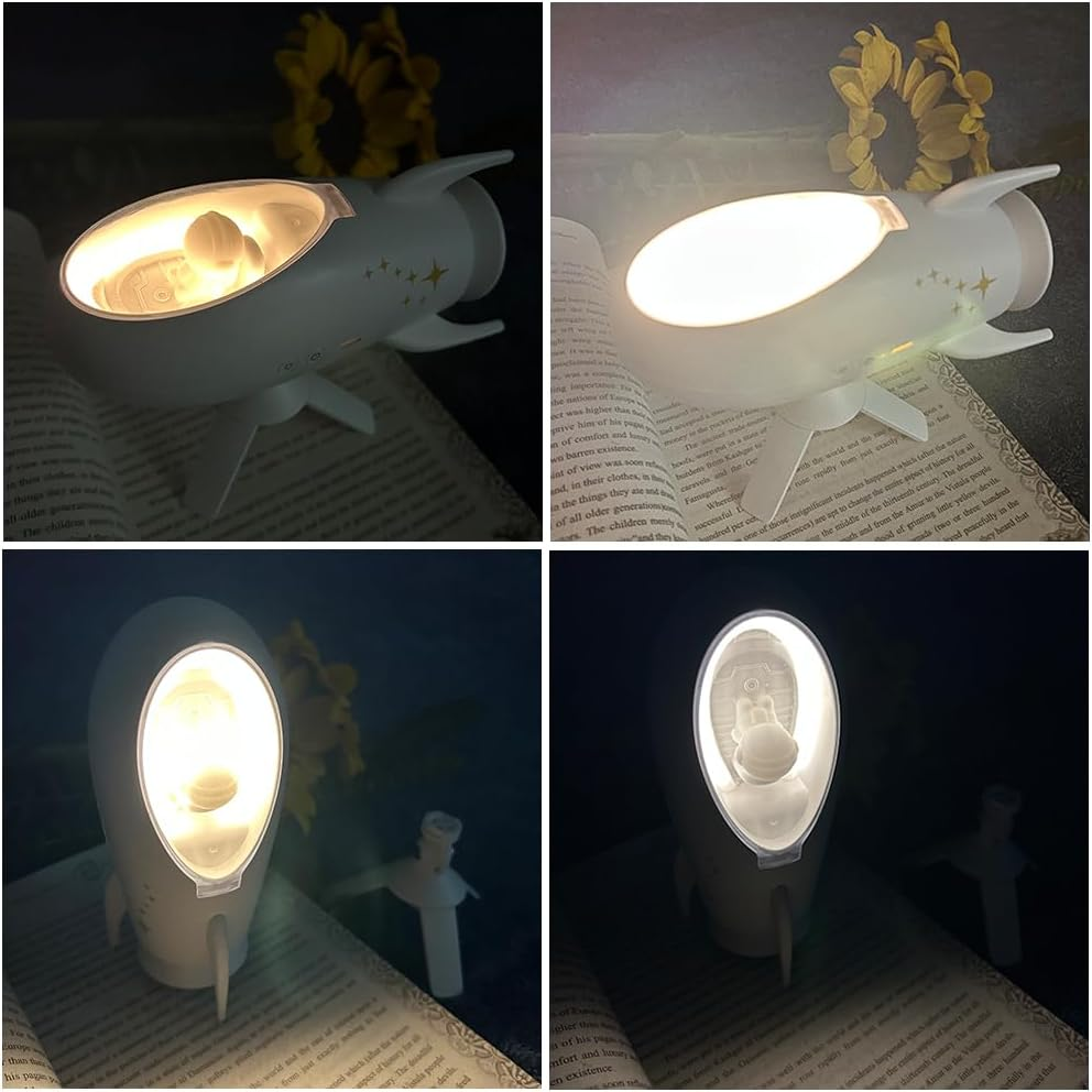 ANJOGIFT Elegant Rocket LED Night Light Music Speaker Lamp USB Type-C Rechargeable, Color Temperature and Brightness Adjustable, Two Mode Can Be Switched, Ideal Bedroom Mood Light and Gift image number 1