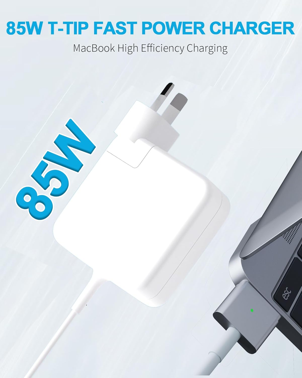 Macbook Pro Charger, 85W T-Tip Power Adapter, for Macbook Pro 13 15 17 Inch 2012 2013 2014 2015，Model A1502,A1398,A1424,A1465,A1435,A1278, A1344 image number 6