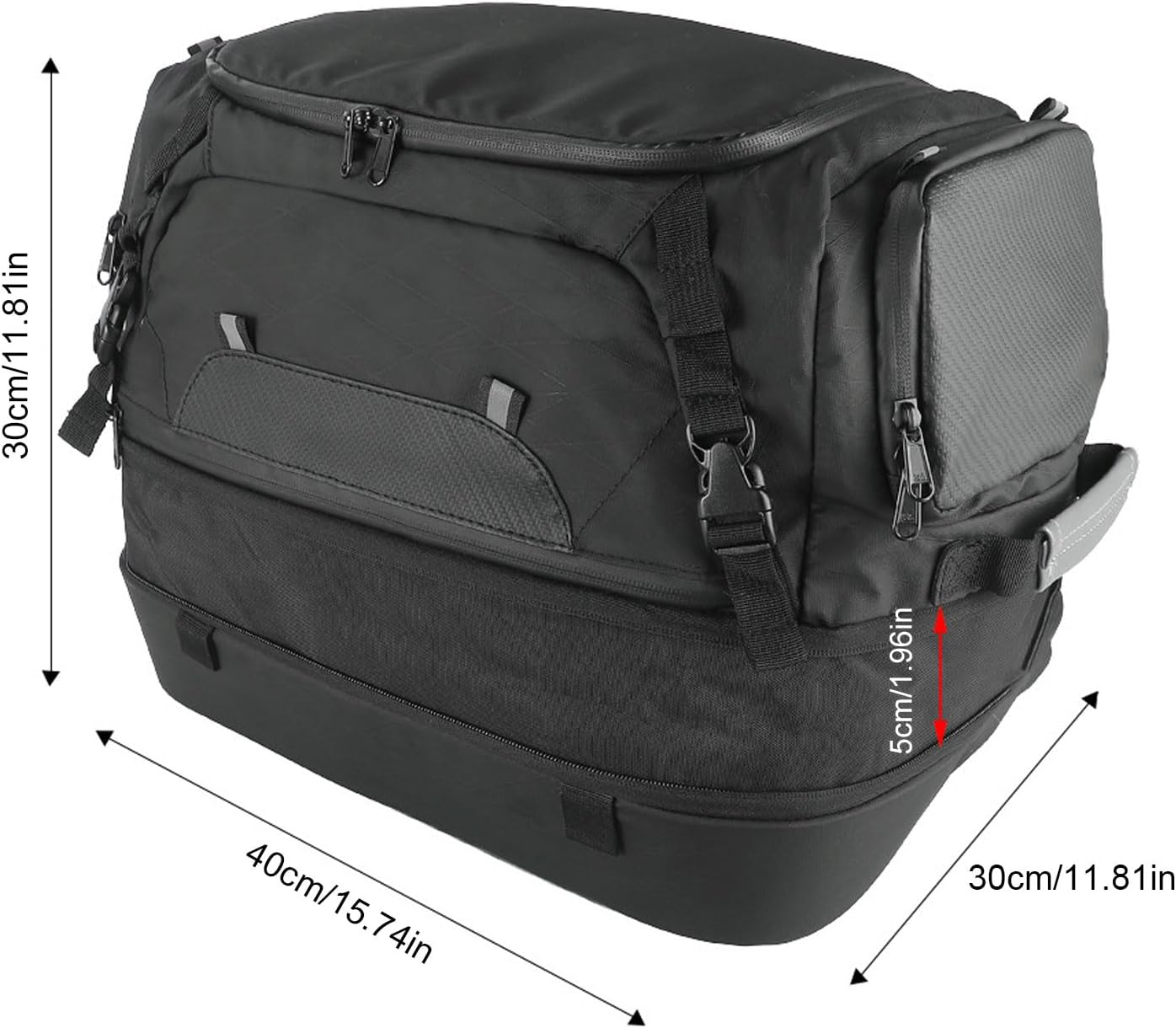 Jiawu Motorcycle Tail Bag, 35-42L Waterproof Foldable Multifunctional Portable Motorcycle Storage Bag for R1200GS R1250GS LC image number 3