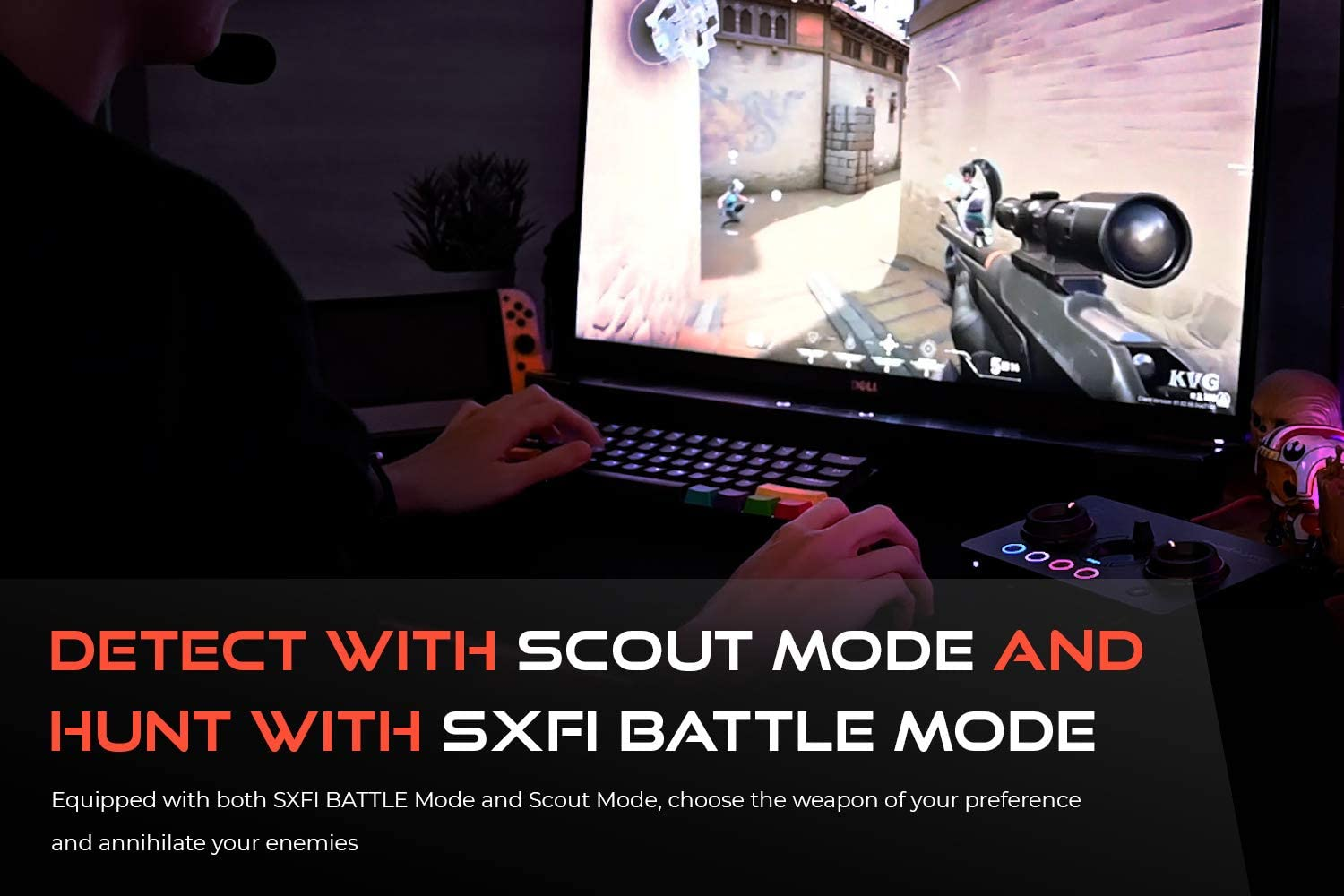 Creative Sound Blaster GC7 Game Streaming DAC Amp Ft Programmable Buttons, Super X-Fi, 7.1 Virtual Surround, Battle Mode, Scout Mode, Gamevoice Mix, for PC, PS4/PS5, Nintendo Switch, Xbox