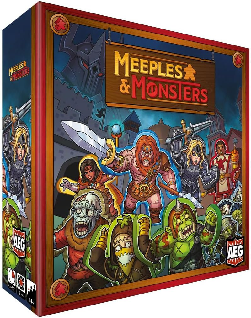 Alderac Entertainment Group (AEG): Meeples & Monsters - Fantasy Strategy Boardgame, Ages 14+, 2-4 Players, 45-60 Min