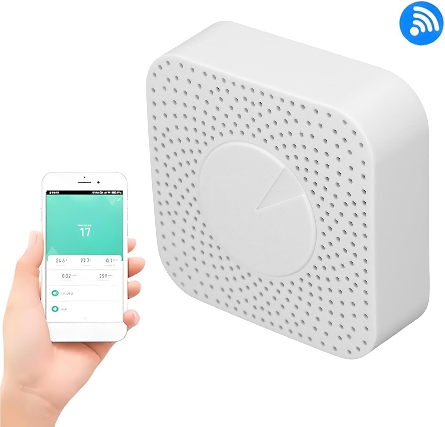 Air Quality Tester Wifi App Control Home Office CO2 Detector Real-Time Detection App Integration Smart Home Integration Premium Material Versatile Use with Temperature