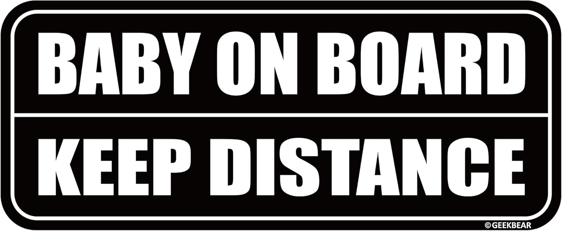 Baby on Board Magnet_Rectangular Type (1 Pack) (Yellow/Black)