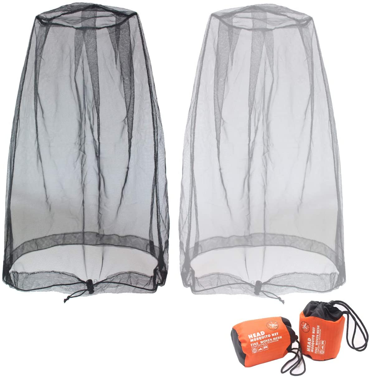 Benvo Head Net Mesh, Protective Cover Mask Face from Insect Bug Bee Mosquito Gnats for Any Outdoor Lover- with Free Carry Bags