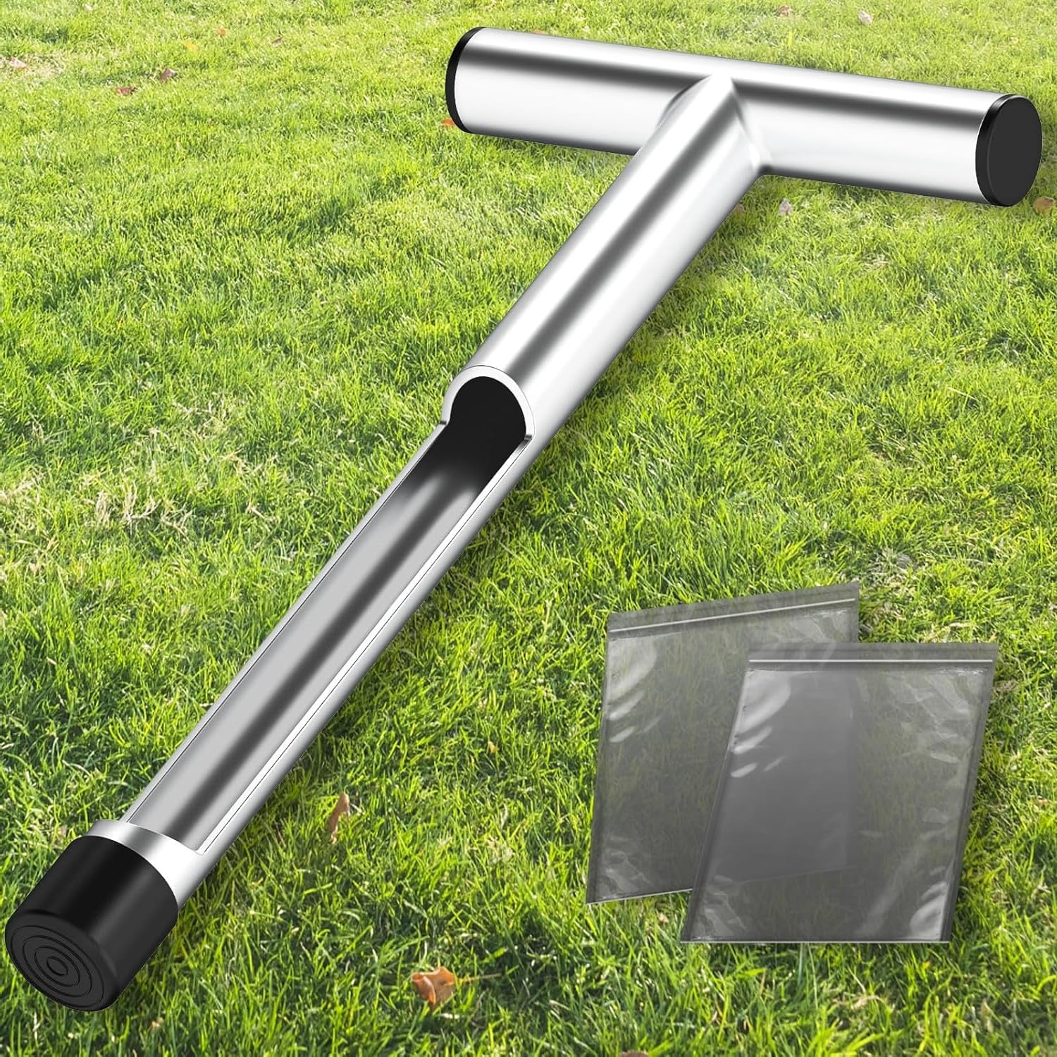12 Inch Stainless Steel Soil Sampler Probe, T-Style Handle Soil Test Probe, Soil Probe for Soil Sampling, Soil Test Kit for Plant Care, Farm, Lawn Garden image number 6
