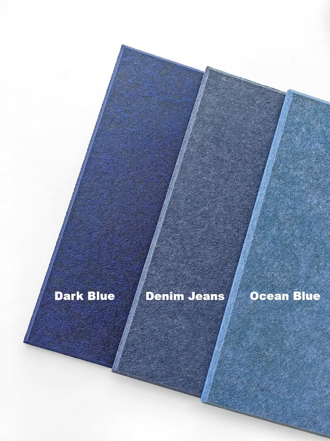 DECORITA Blue Felt Bulletin Board 47"X35" | Large Cork Bulletin Board Alternative for Office, Home & Classroom | Felt Wall Tiles (12-Pack) | Blue Classroom Decor Office Supplies | Dark Blue