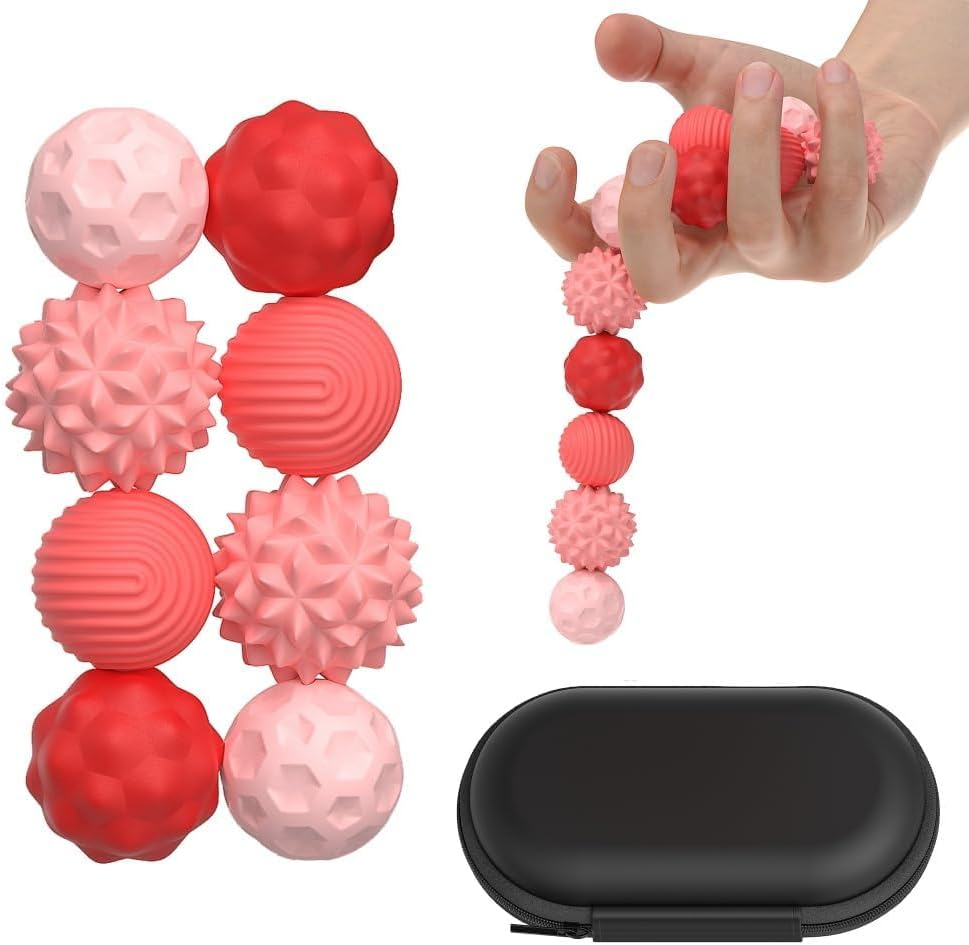 Magnetic Sensory Fidget Ball Toy, Attracting Stress Ball with Silicone Shell for Adults and Teens, Peace of Hands and Anxiety Mind, Fun Stress Free Magnet Balls. (Black)